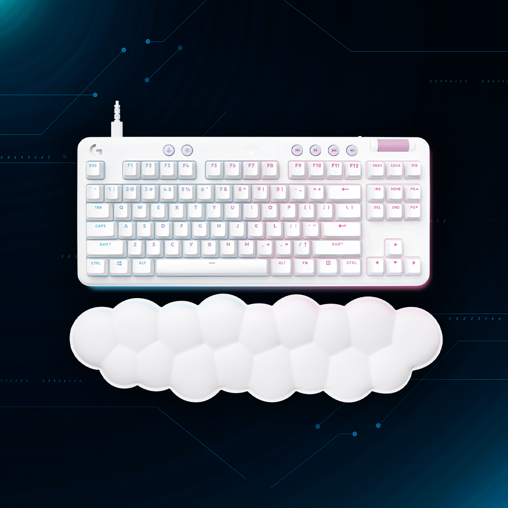 Logitech G713 Wired TKL Mechanical Gaming Keyboard – White Mist